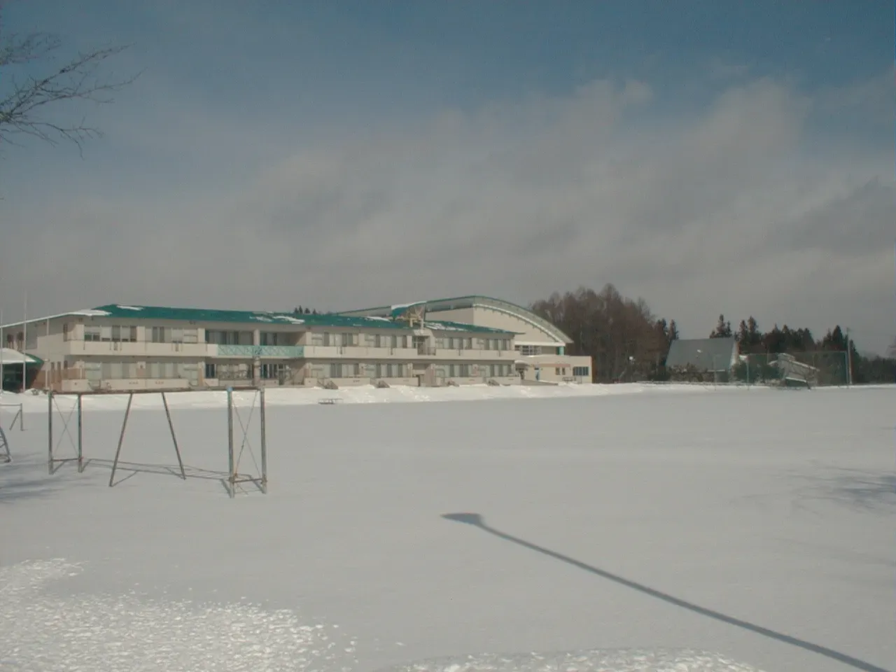 Side view of the Takko Elementary School playground